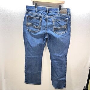 Ariat M4 Relaxed Bootcut Jeans Mens 38/32 Blue Denim Stretch Western Cowboy 2994